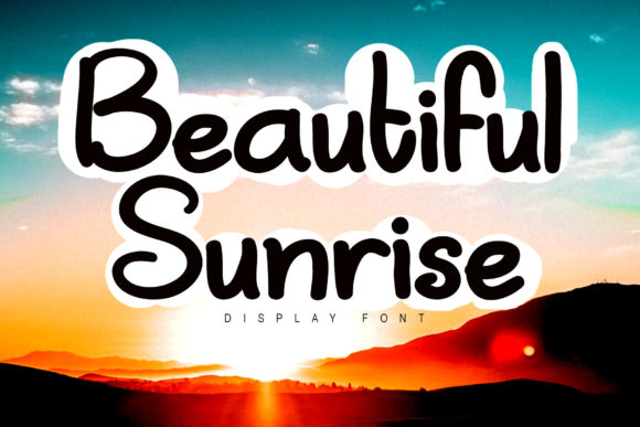 Discover the Beautiful Sunrise Display Font