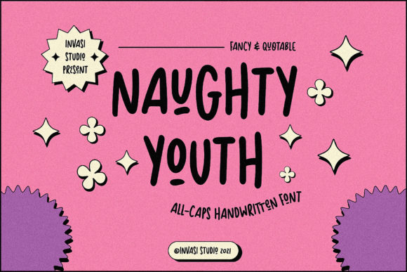 Discover the Quirky Charm of the Naughty Youth Display Font