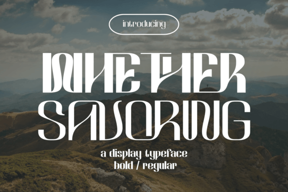 Discover Whether Savoring: Elegant Display Font