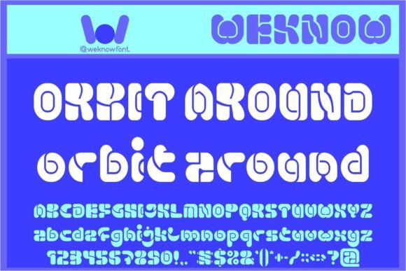 Orbit Around: A Futuristic Font with Vintage Charm