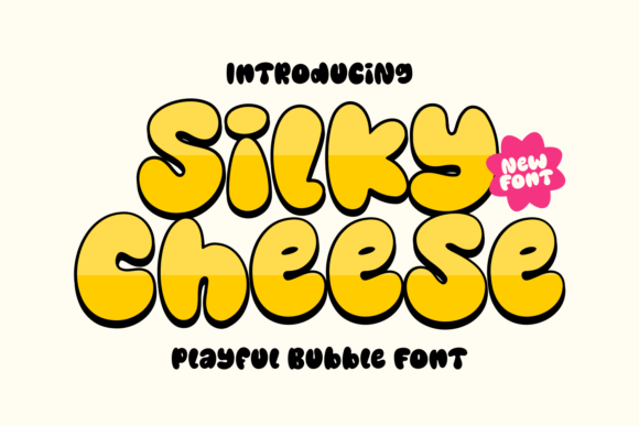 Silky Cheese: A Joyful Display Font for Creative Designs