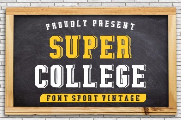Super College: The Bold Display Font for Sports Design