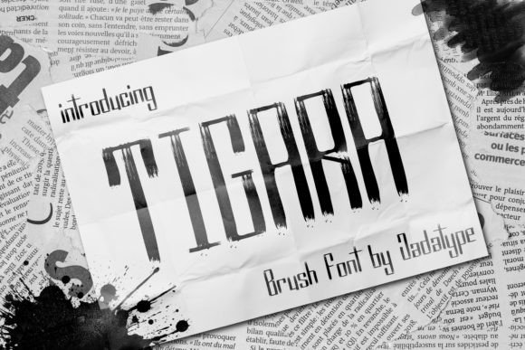 Tigara: A Hand-Drawn Display Font with Expressive Character
